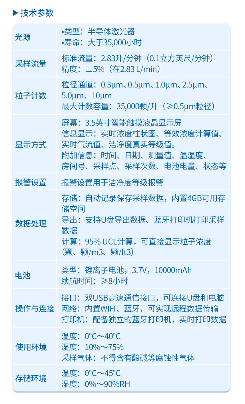 手持式塵埃粒子計數器
