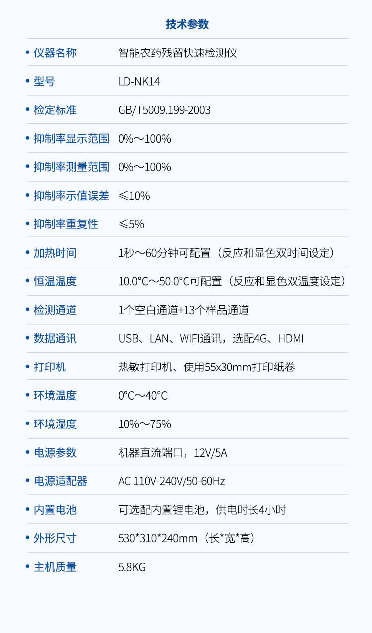 智能農藥殘留檢測儀